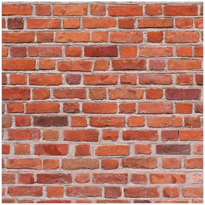 Produktbild von Wallario Premium Glasbild, freischwebende Optik, kräftige Farben, Größe 50 x 50 cm Motiv Rote Ziegelsteinwand - Backsteine