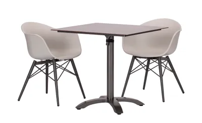 Obrázek produktu pro 2x new york Schalensessel anthrazit grau 1x 56361 acaplan hpl 6mm anthrazit 80x80cm