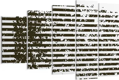 Produktbild von Bild auf Leinwand - Leinwandbild - 5 Teile - Abstraktion Schwarz Gürtel - 150x100cm - Wand Bild - Wanddeko - Wandbilder - Leinwanddruck - Bilder - Wanddekoration - Leinwand bilder - EG150x100-4855