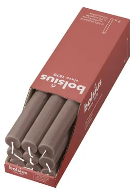 Image de Bougie de table rustique Bolsius, couleur taupe