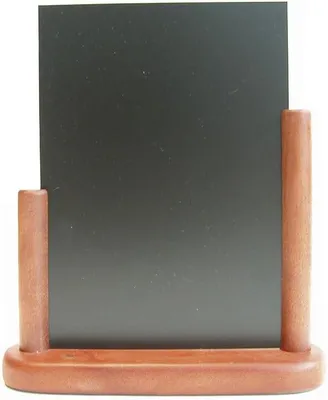 Produktbild von 6 Tisch-Kreidetafeln in Mahagoni, 15 x 21 cm