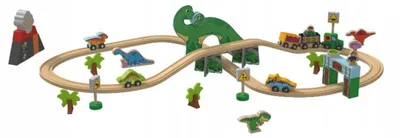 Produktbild von Playtive Holzeisenbahn Dinosaurierpark