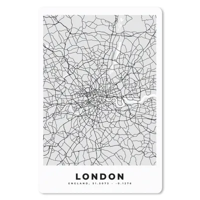 Produktbild von MuchoWow® Mauspad Mousepad London - Stadtplan - Schwarz und Weiß - Karte 18x27 cm - Mousepads - Maus Mat - Pad - Mausunterlage