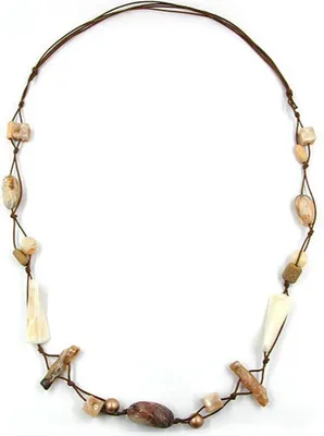 Produktbild von Kette, beige-horn-marmoriert-glänzend