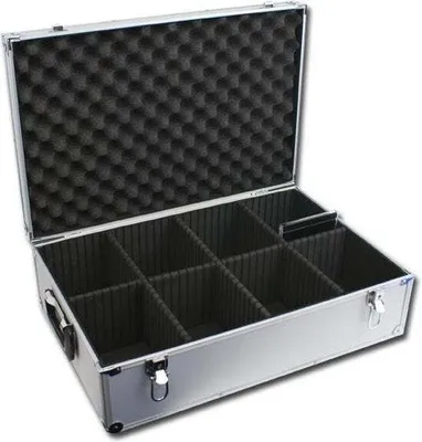 Immagine prodotto di Valigetta porta-CD per DJ, capienza 140 CD, color argento