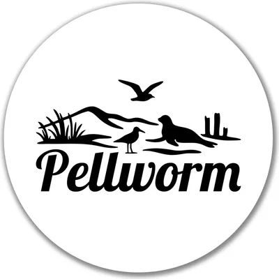 Produktbild von Huuraa Aufkleber Pellworm Strandmotiv 10cm rund Sticker Geschenkidee