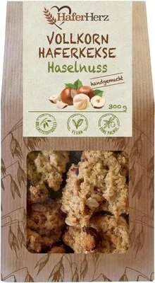 Produktbild von HaferHerz Vollkorn Haferkekse Haselnuss 300g