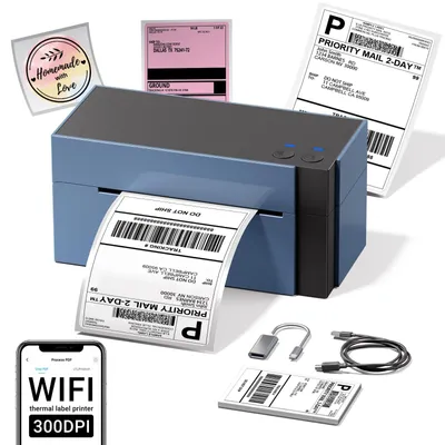 Produktbild von Thermodrucker Versandetikettendrucker Etikettendrucker - 4 x 6 Zoll - WiFi - USB - 300 DPI