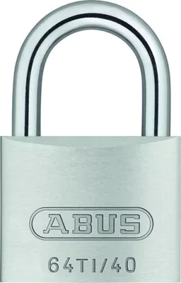 Produktbild von ABUS 64TI/40, Herkömmliches Vorhängeschloss, Tastensperre, Unterschiedliche Schließung, Silber, Aluminium, Gehärteter Stahl