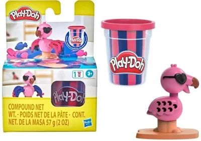 Produktbild von Play-Doh F53455L00, Knetmasse, Mehrfarbig, Kind, 2 Stück(e), Kunststoff-Topf, 1 Farben
