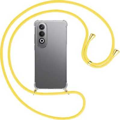 Produktbild von Handykette Backcover-Schutzhülle mit Band (Metall goldfarben) für OnePlus Nord CE4 5G - gelb