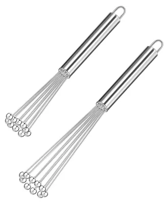 Obrázek produktu pro Nerezové kuličky pro kuchyňské metly - sada 2 kusů, drátěné metly - nerezové kuličky.