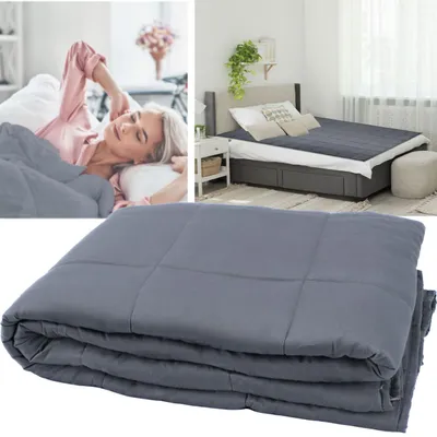 Produktbild von Komfort Gewichtsdecke 150 x 200cm, 7kg – Premium Baumwolle & Glasperlen für tiefe Entspannung, besseren Schlaf & Stressreduktion