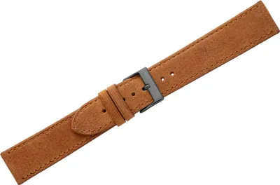 Produktbild von Herzog Italo-Vintage Uhrenarmband hellbraun > Leder flach handgenäht, Stegbreite:18mm, Schließe:Schwarz