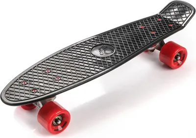 Produktbild von Meteor Pennyboard Mini Skateboard Schwarz Rot
