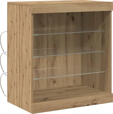 Zdjęcie produktu dla vidaXL Kredens LED Artisan dąb 60,5 x 37 x 67 cm materiał drewnopochodny