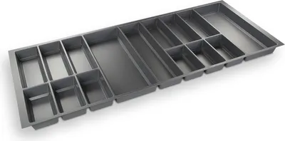 Produktbild von ORGA-BOX IV Universal Besteckeinsatz 473,5 x 1126 mm grau für 120 cm Schublade
