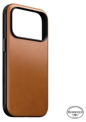 Produktbild von Handyhülle aus Naturleder für iPhone 18 Pro / 17 Pro, Nomad Modern Leather Case Horween Series mit MagSafe, Hellbraun