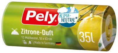 Obrázek produktu pro Sáček na šňůrky Pely 35L s neutralizovaným klimatem s vůní citronu 12 kusů