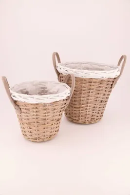 Produktbild von Dijk Pflanzkorb Weide Ø 28 x 25 cm natur-weiß