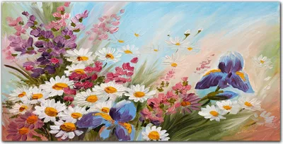 Produktbild von Coloray Bild aus Acryl 120 cm x 60 cm - Wohnzimmer Acrylblock mit Bild Wanddekoration Gehärtetes Acryl Dekoration Küche - Malerei Blumen Pflanzen