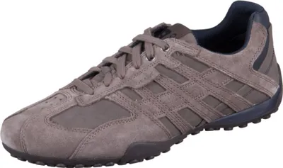 A single gray Geox men's sneaker is shown against a white background.