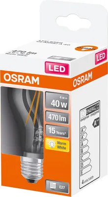 A product box for an OSRAM LED light bulb.