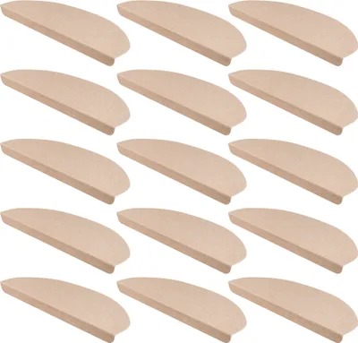 Produktbild von 15er SET StickandShine Stufenmatte in creme halbrund für Treppenstufen, Treppenstufenmatte zum aufkleben