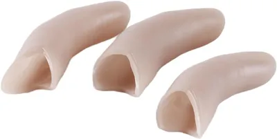 Productafbeelding van Dummy vinger magische rekwisieten - Set van 3 - Middelgrote zachte rubberen zesde vinger close-up magie