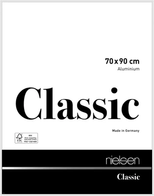 Produktbild von nielsen Aluminium Bilderrahmen Classic, 70x90 cm, Weiß Glanz