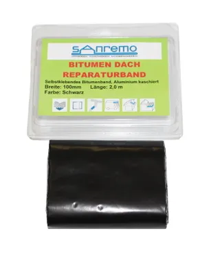 Produktbild von Sanremo Bitumendichtband Reparaturband Dach Dachdeckerband 100mm x 2m Schwarz