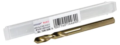 Produktbild von Zentrierbohrer HSS CO 5, Ø 6,35 x 82,0 mm mit Schlitzkopf