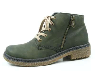 Produktbild von Rieker 53241-54 Schuhe Damen Stiefeletten Boots Warmfutter, Größe:37 EU, Farbe:Grün