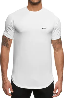 Obrázek produktu pro Pánské sportovní kompresní tričko bílé bavlna L fitness tréninkové tričko T-shirt