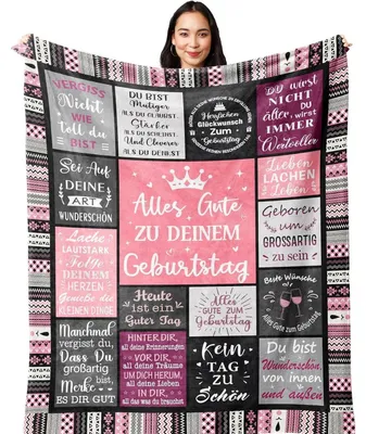 Productafbeelding van Pluizige deken van flanel, 200x150 cm, microvezel, polyester. Ideaal als cadeau voor een verjaardag