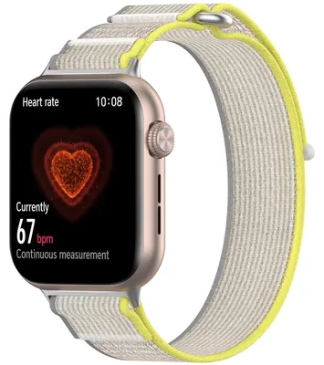 Immagine prodotto di Per Honor Watch 5 Nylon elastico fibbia velcro sostituzione cinturino giallo