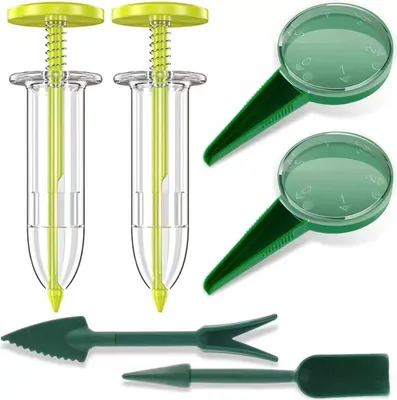 Produktbild von Mini Zaumacher für den Garten, 6-teilige Saatdispenserset, Planthilfe für Samen, mini Gartenmaschine, Saatdispenserset für Gemüse und Blumen