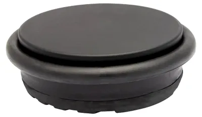 Produktbild von Bodentürstopper BIG DISK COLOR SCHWARZ - Durchmesser Ø 100 x 30 mm, beschichteter Industriestahl, thermoplastischer Gummi, schwarz, 750 g