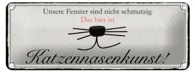 Produktbild von Blechschild Spruch 27x10 cm Katzennasenkunst Schild