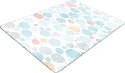 Produktbild von Stuhlunterlage Bürostuhlunterlage 120 cm x 90 cm Bodenmatte Bürostuhlunterlage - Pastellpunkte