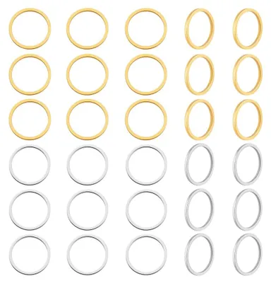 Messing O-Ringe 10 mm, 200 Stück, 1 mm dick, für Schmuck und DIY