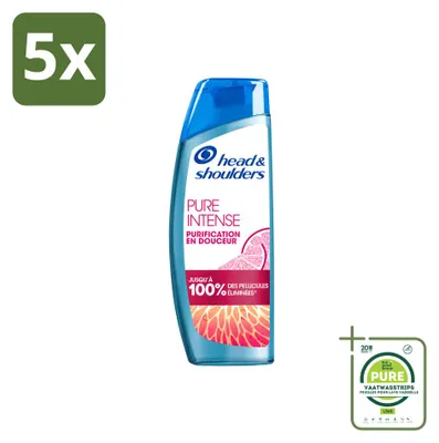 Produktbild von 5 x Head & Shoulders Anti-Schuppen-Shampoo Pure Intense Grapefruit 250 ml - Großpackung - 5 Stücke