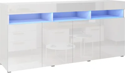 Obrázek produktu pro Komoda ANTOFALLA 175, bílá/bílý lesk