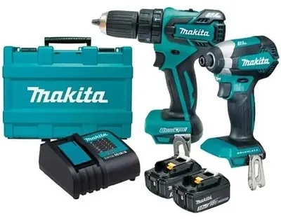 Produktbild von Makita 18v 2x3.0ah Dlx2142s Elektrowerkzeug-set Grün One Size / EU Plug 220V Grün One Size