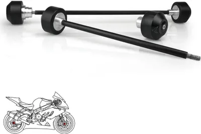 Produktbild von BMW S1000R/RR Achs- und Schwingenprotektoren, schwarz, BJ 2009 – 2023