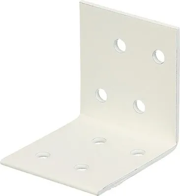 Produktbild von Winkelverbinder 40 x 40 x 40 mm, weiß kunststoffbeschichtet, 1 Stück