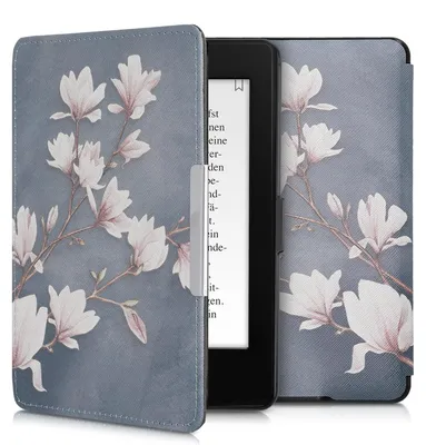 Produktbild von kwmobile 25824.26, Flip case, Blau, Graubraun, Weiß, Amazon, 15,2 cm (6"), Kunstleder, Kindle Paperwhite