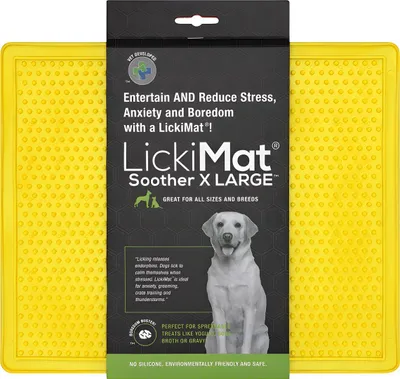 Produktbild von LickiMat Soother Classic-  Leckmatte für Hunde, Farbe:gelb, Größe:large - 30.5 x 25.5