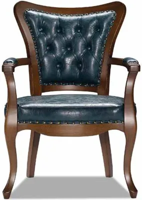 Immagine prodotto di Poltrona 1 posto Soggiorno Chesterfield Design Sedia Mobili Pelle verde