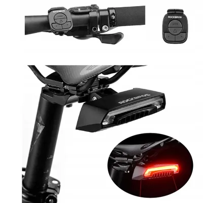 Obrázok produktu pre Rockbros Lkwd-R1 Zadné Svetlo Na Bicykel S Laserom A Diaľkovým Ovládaním + Micro Usb Kábel - Usb-A - Čierna